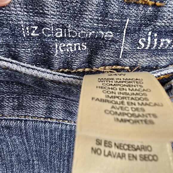 Liz Claiborne Womens Slim Bootcut Jeans Denim Size 24W Classic Fit Cotton Blend - Picture 5 of 5